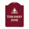 Signmission Tow-Away Zone with Graphic Heavy-Gauge Aluminum Architectural Sign, 24" x 18", BU-1824-24411 A-DES-BU-1824-24411 - alternate 1